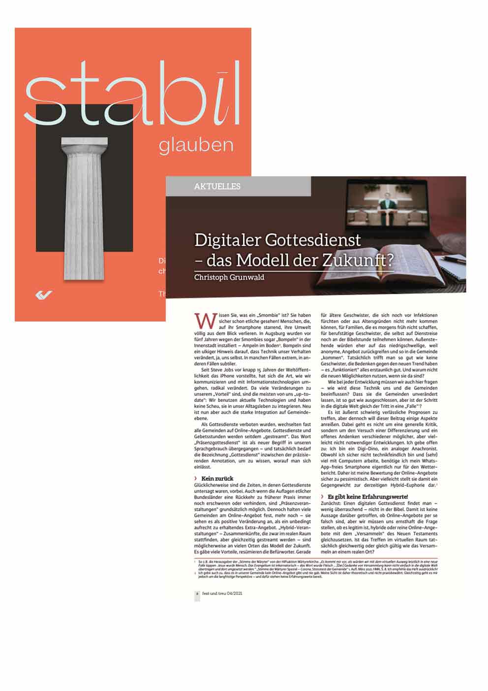 Stabil glauben – Digitaler Gottesdienst